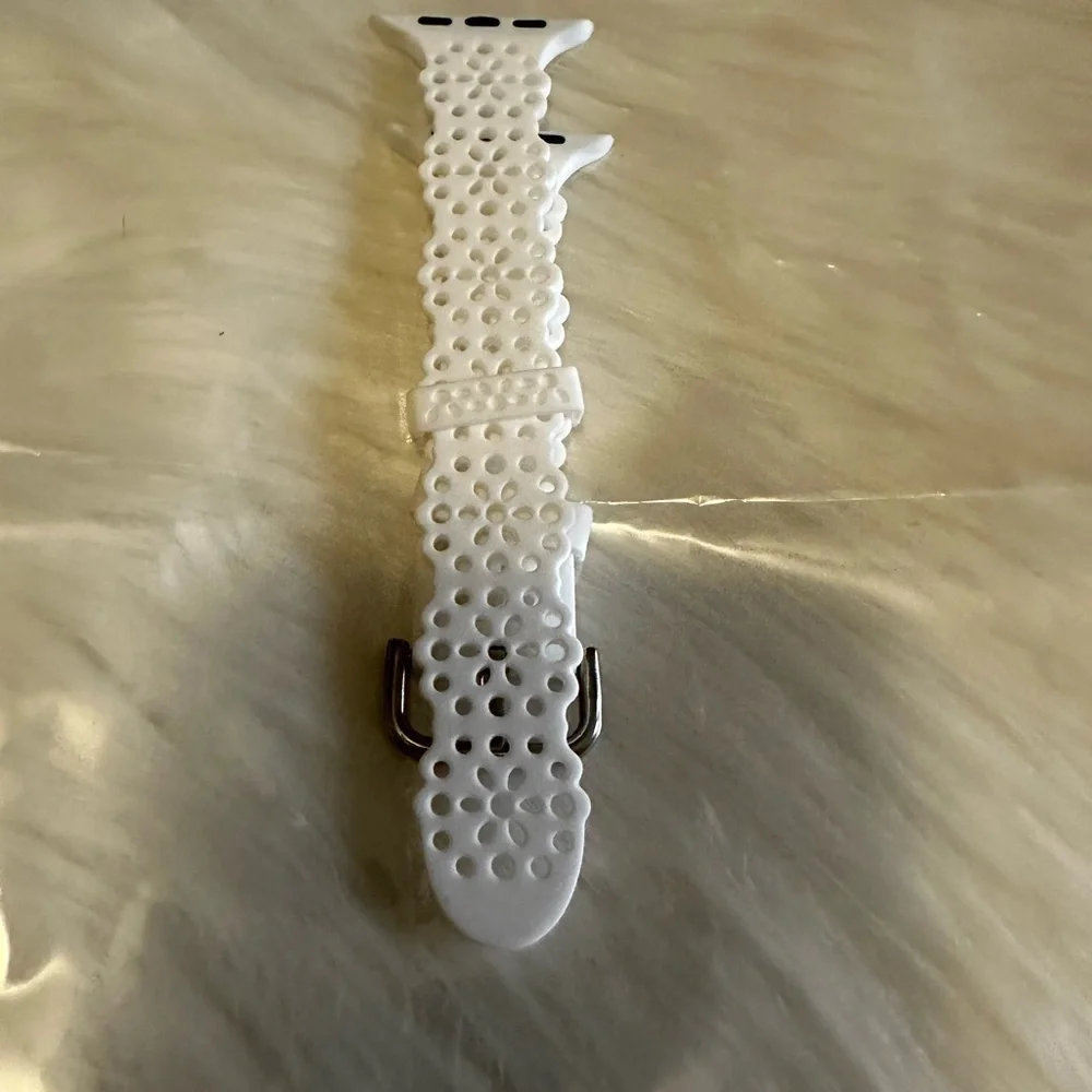 🩷5/$10 White Perforated iWatch Band 44mm